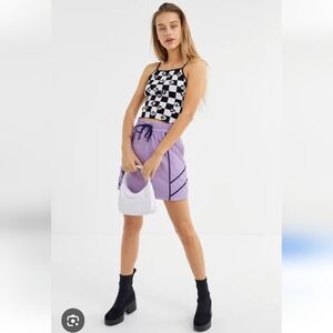 Urban Outfitters Lavender Skirt with Navy Drawstrings